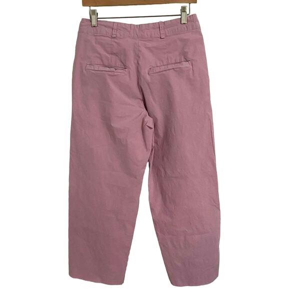 Free People Luca Barrel Pink Cropped Pleated Pants Womens Size 4 X 25 Casual - Picture 2 of 9